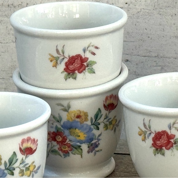 Vintage RESTAURANT WARE Shenango China 4 Egg Custard Cups Diner USA - Picture 12 of 14